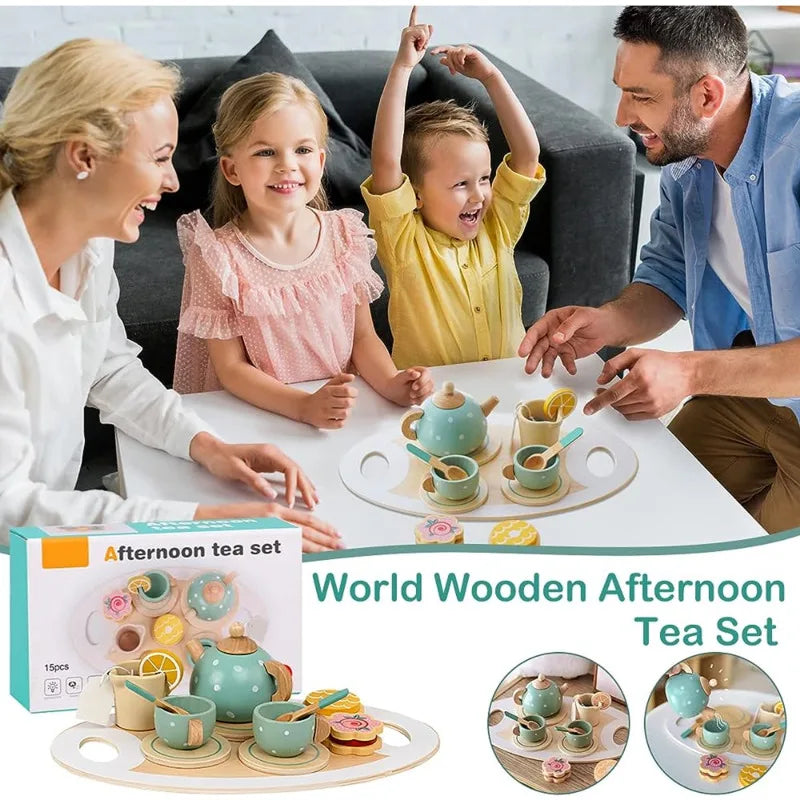 Wooden Afternoon Tea Set