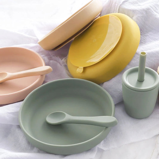 100%Food Safe Approve Silicone Children's Tableware
