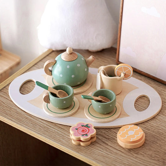 Wooden Afternoon Tea Set