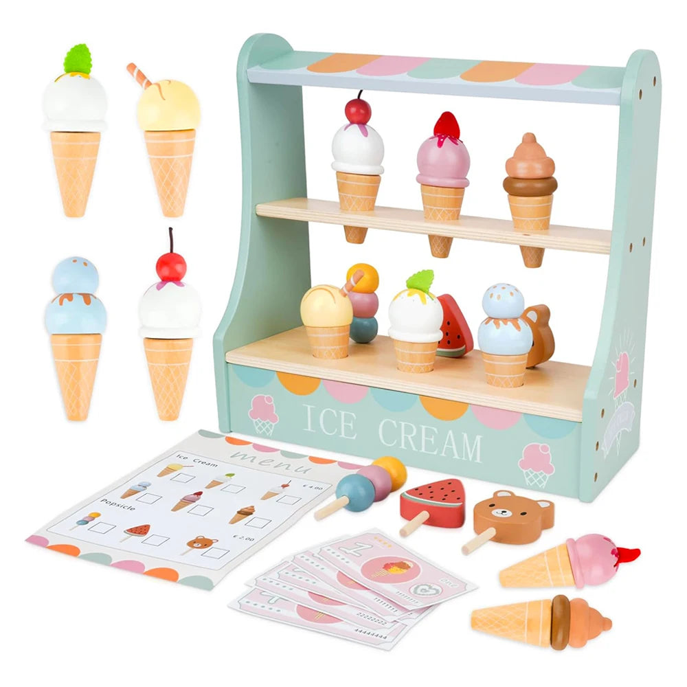 Wooden Ice Cream/Cookie Set