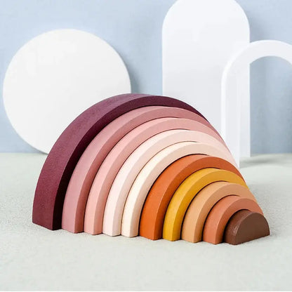 Wooden Rainbow Building Blocks